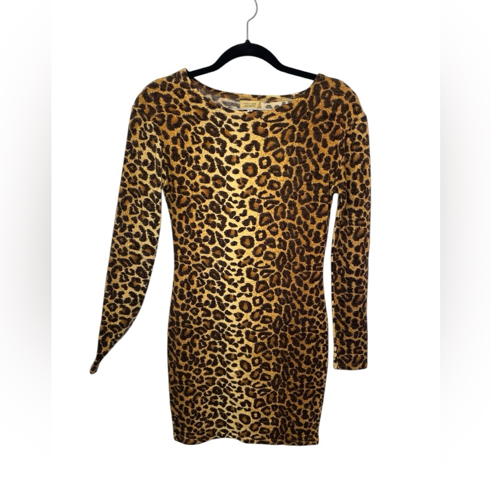 Leopard Print Long Sleeve Dress
